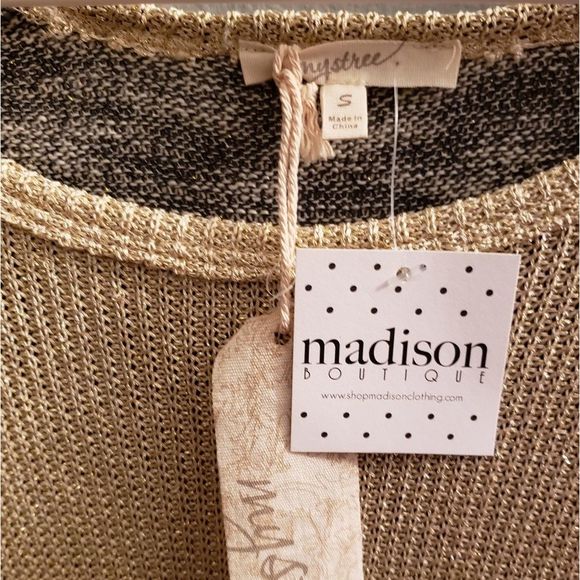 Mystree Long Sleeve Metallic Top - Picture 3 of 4